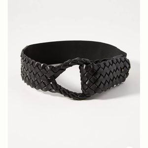 Nwt black corded waist belt fm Anthropologie xs/s